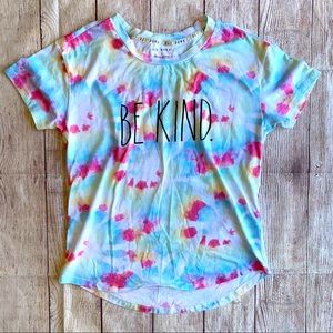 Rae Dunn Tie Dye Short Sleeve T-shirt size small be kind